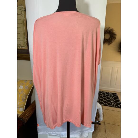 PIKO 1988 Bamboo Peach Tunic Top Large Soft Sustainable Organic Shirt Artsy - Picture 6 of 9